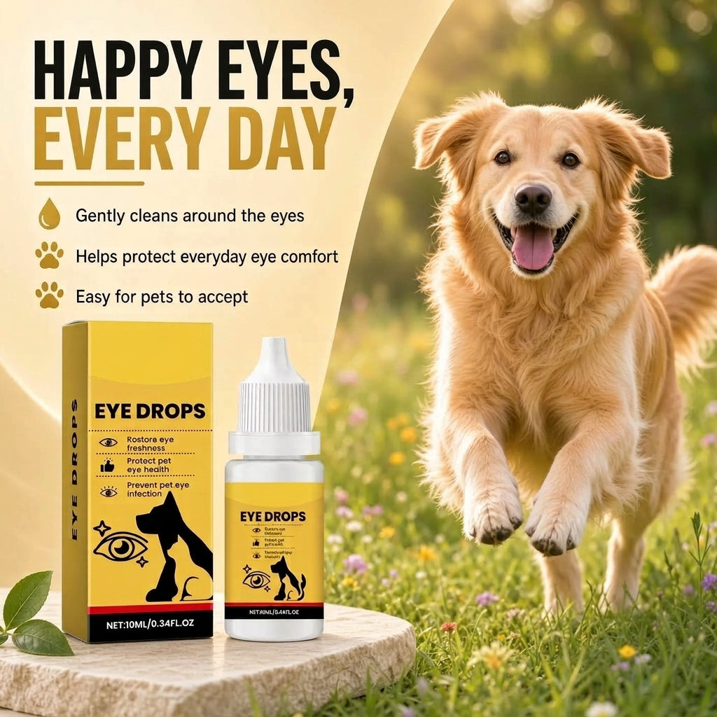 Eye Care Solution for Cats and Dogs—for daily tear stain cleaning; gentle care, mild formula, and easy to use.