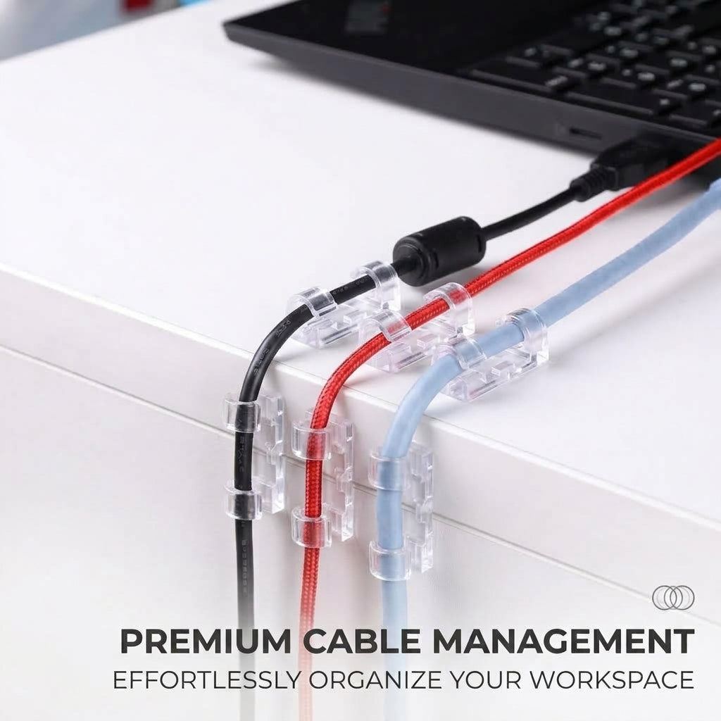 🔥 120PCS Self Adhesive Cable Management Clips