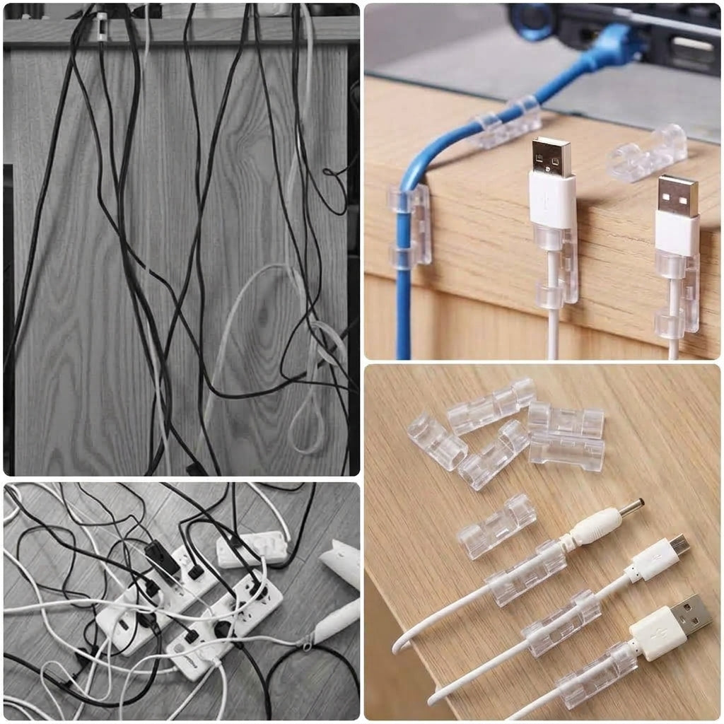 🔥 120PCS Self Adhesive Cable Management Clips