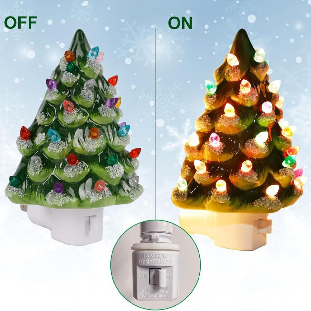 Christmas Tree Night Light, with ON/Off Switch for Bedroom Living Room Xmas Decor