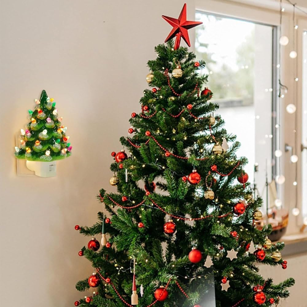 Christmas Tree Night Light, with ON/Off Switch for Bedroom Living Room Xmas Decor