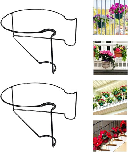 Floating planter shelf for garden railings, hanging balcony planters