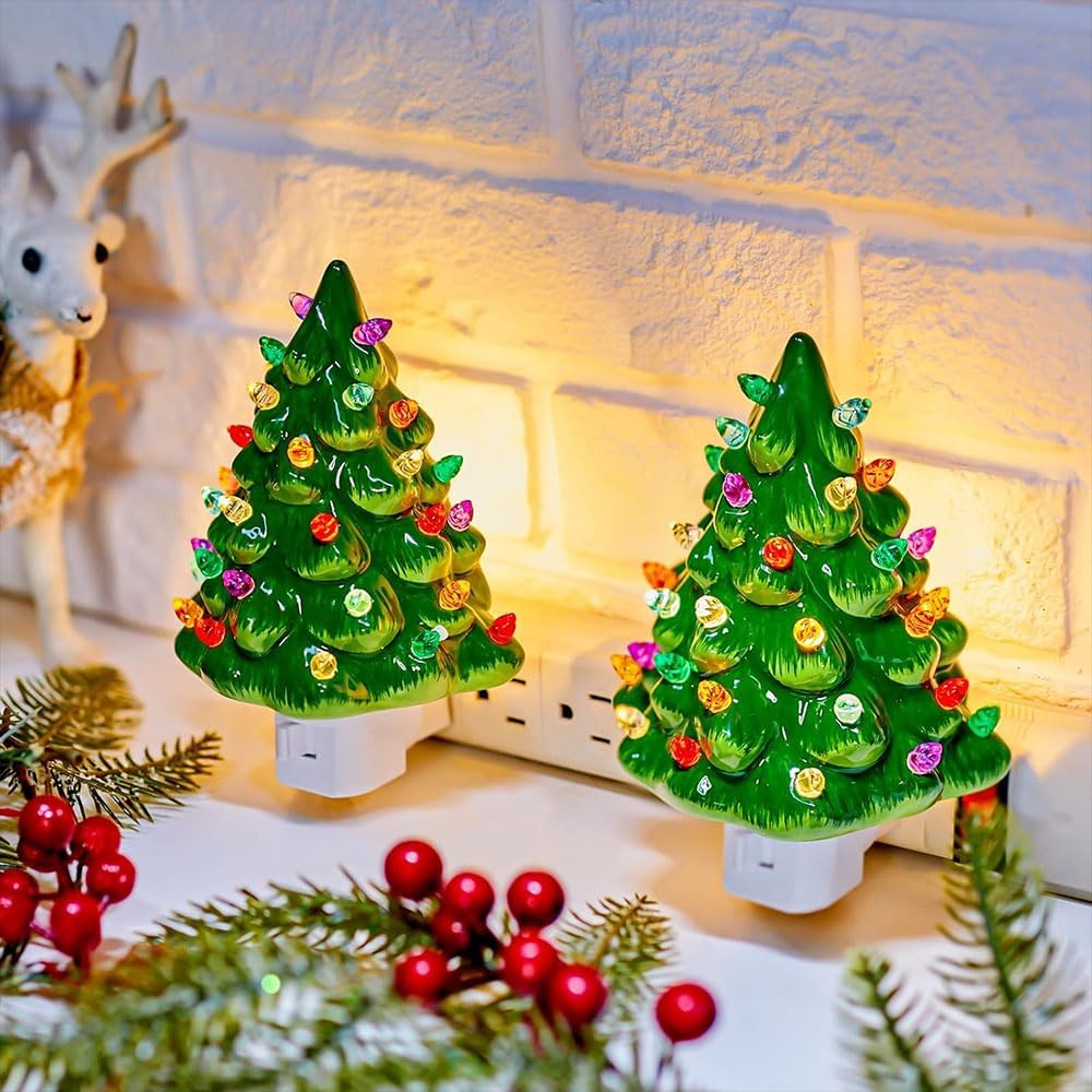 Christmas Tree Night Light, with ON/Off Switch for Bedroom Living Room Xmas Decor