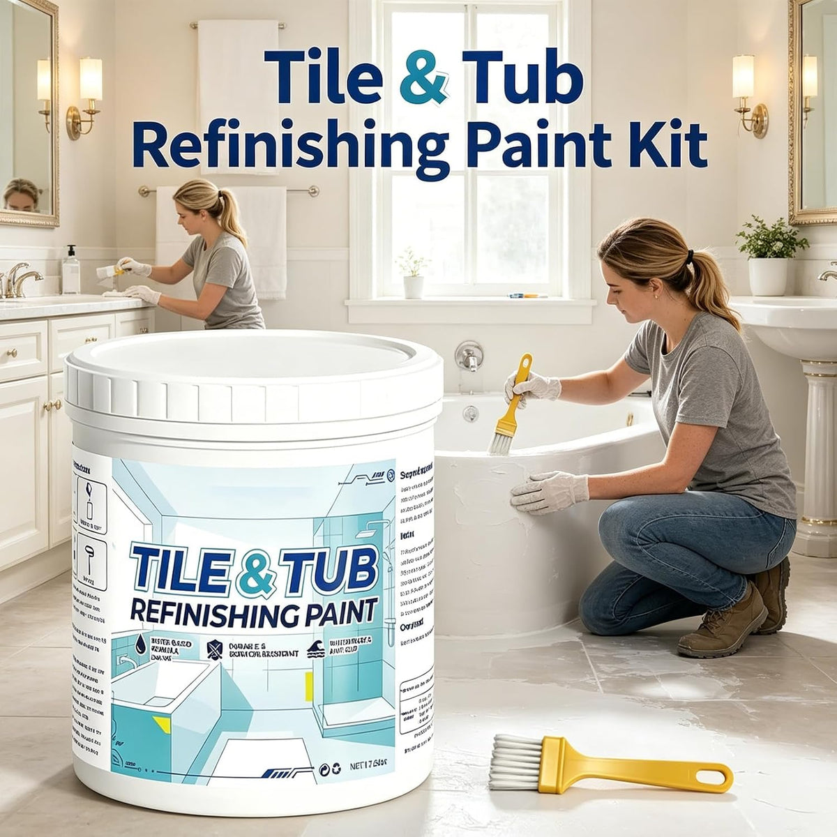 Premium Tile & Tub Refinishing Paint Kit
