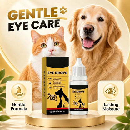 Eye Care Solution for Cats and Dogs—for daily tear stain cleaning; gentle care, mild formula, and easy to use.