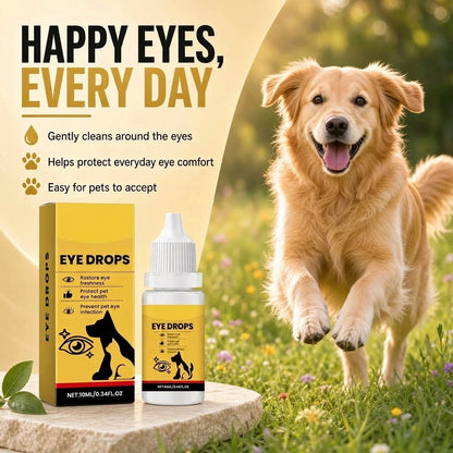 Eye Care Solution for Cats and Dogs—for daily tear stain cleaning; gentle care, mild formula, and easy to use.