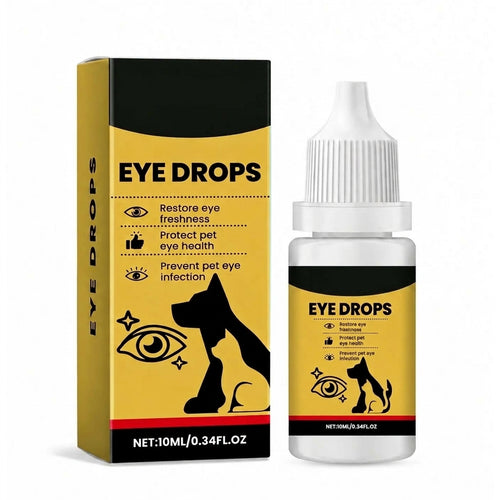 Eye Care Solution for Cats and Dogs—for daily tear stain cleaning; gentle care, mild formula, and easy to use.