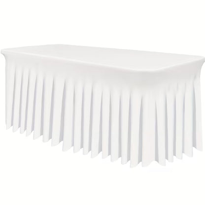 Elastic Table Cover for Wedding Banquet, Table Skirt, Outdoor, Home Party