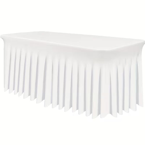 Elastic Table Cover for Wedding Banquet, Table Skirt, Outdoor, Home Party