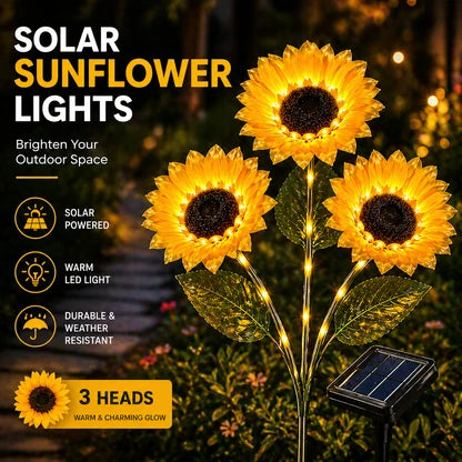 Solar Sunflower Stake Lights