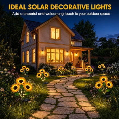 Solar Sunflower Stake Lights