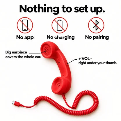 📞 Retro Phone Handset for Cell Phone