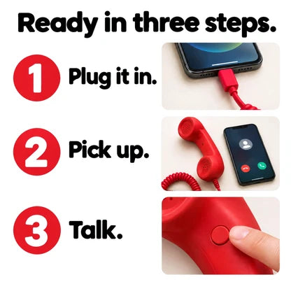 📞 Retro Phone Handset for Cell Phone