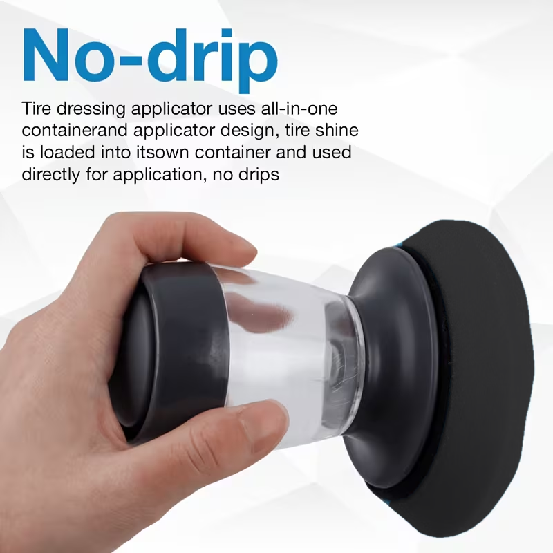 Car Tire Shine Kit – Reusable Applicator with Foam Pads